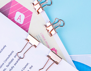 得力Deli玫瑰金長尾夾