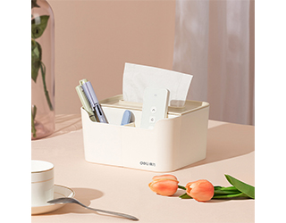 得力Deli桌面收納衛生紙盒
