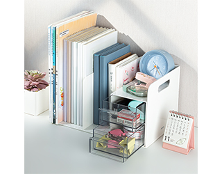 得力Deli桌面收納書架