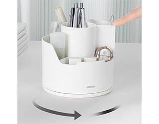 得力Deli圓形旋轉筆筒