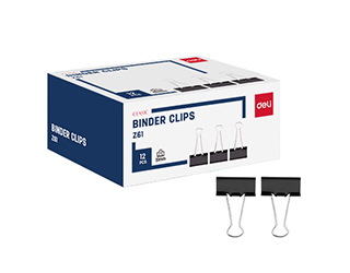 得力Deli黑長尾夾