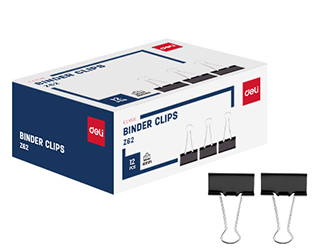 得力Deli黑長尾夾