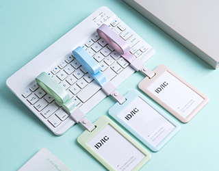 得力Deli柔色直式識別證套組