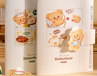 得力Deli黃油小熊butterbear8層風琴夾