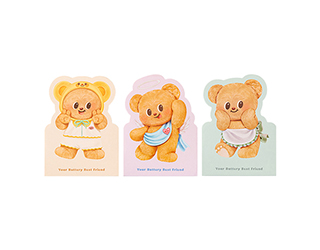 得力Del butterbear圖案便條本