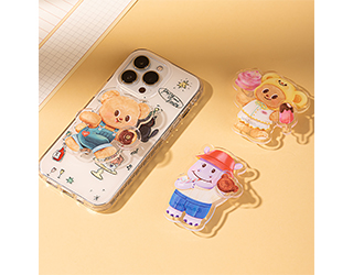 得力Deli黃油小熊butterbear玩偶造型手機支架