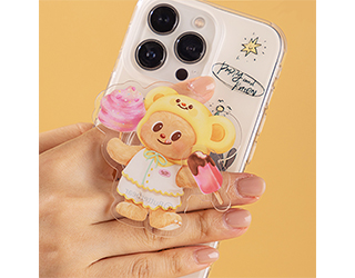 得力Deli黃油小熊butterbear玩偶造型手機支架