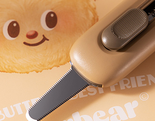 得力Deli黃油小熊butterbear安全鋸齒小美工刀