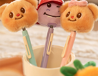 得力Deli黃油小熊butterbear大頭娃娃中性筆