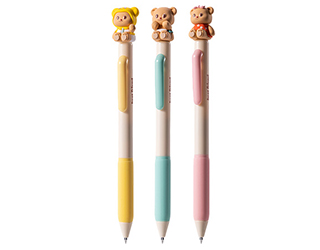 得力Deli黃油小熊butterbear熊頭中性筆