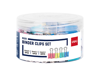 得力Deli彩色長尾夾組合