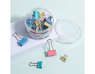 得力Deli彩色長尾夾組合