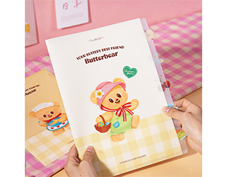 得力Deli butterbear五層L型文件夾