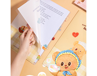 得力Deli butterbear五層L型文件夾