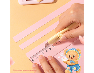 得力Deli butterbear 自動回彈迷你美工刀