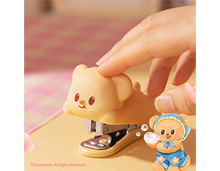 得力Deli butterbear造型釘書機
