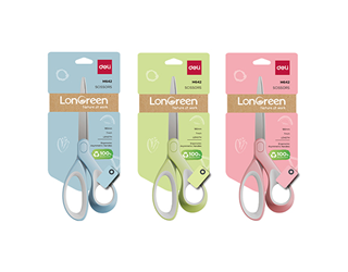 得力Deli LonGreen環保舒適剪刀