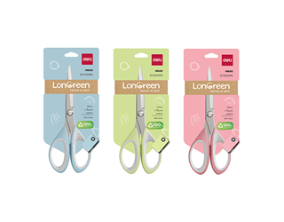 得力Deli LonGreen環保剪刀