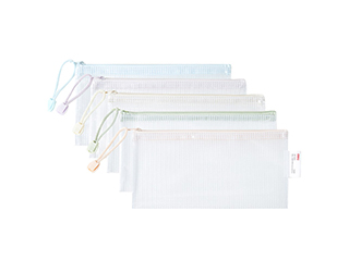 得力Deli網格柔色拉鍊袋