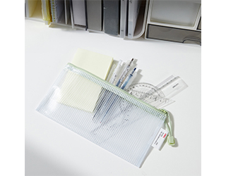 得力Deli網格柔色拉鍊袋